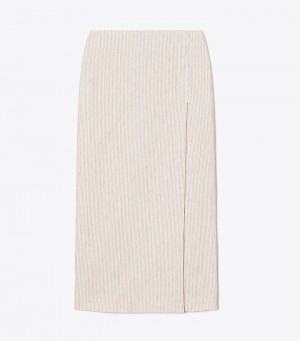Tory Burch Linen Wrap Kjolar Dam | PLRDMWJ-49