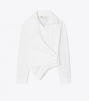 Tory Burch Poplin Wrap Shirt Tops & Shirts Dam | BTFYJNU-32