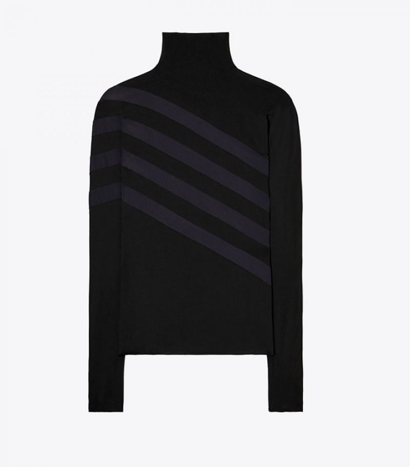 Tory Burch Colorblock Long Sleeve Jersey Tops & Shirts Dam | JMKZEDT-82