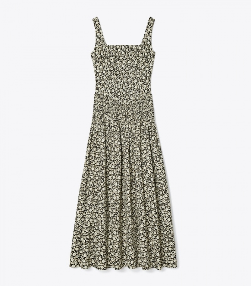 Tory Burch Ditsy Floral Silk Taffeta Corset Dresses Dam | DNQPVGI-25