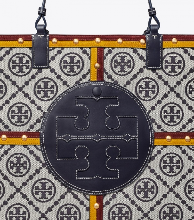 Tory Burch Ella Monogram Quadrant Toteväska Dam | LWGSEKI-97
