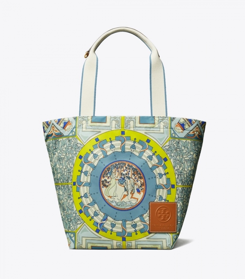Tory Burch Ella Printed Market Toteväska Dam | KEMQNWH-01