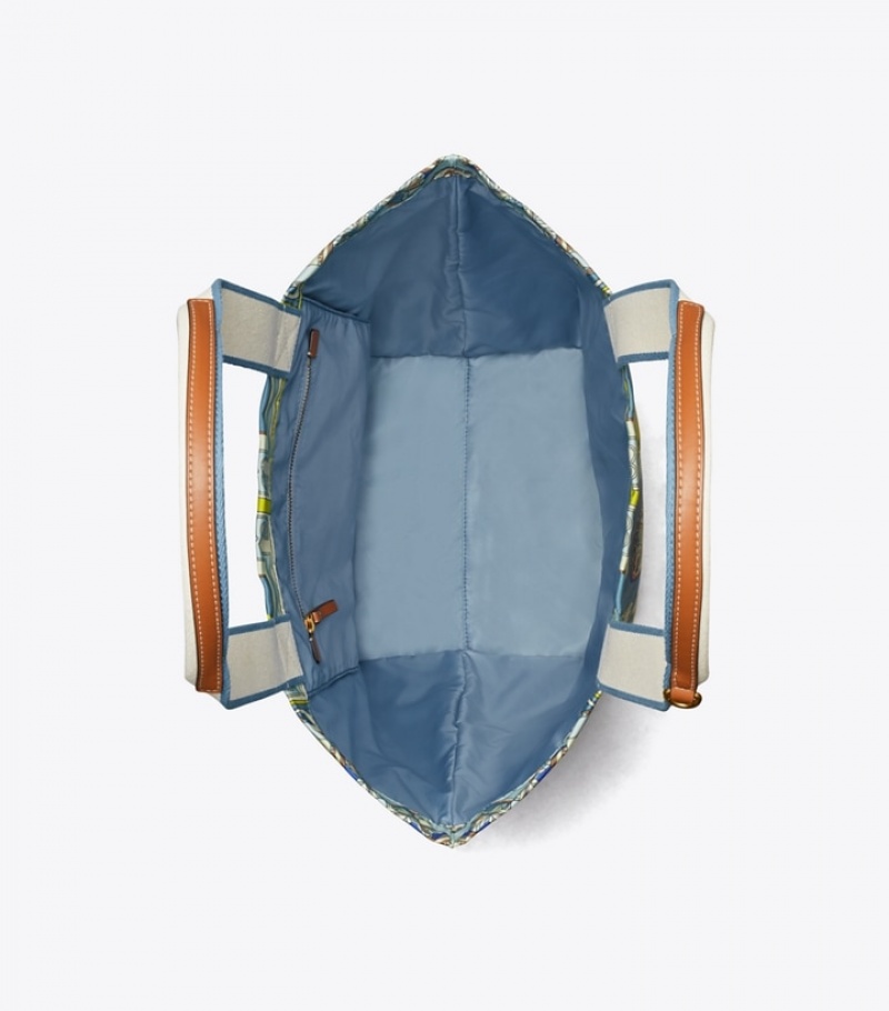 Tory Burch Ella Printed Market Toteväska Dam | KEMQNWH-01