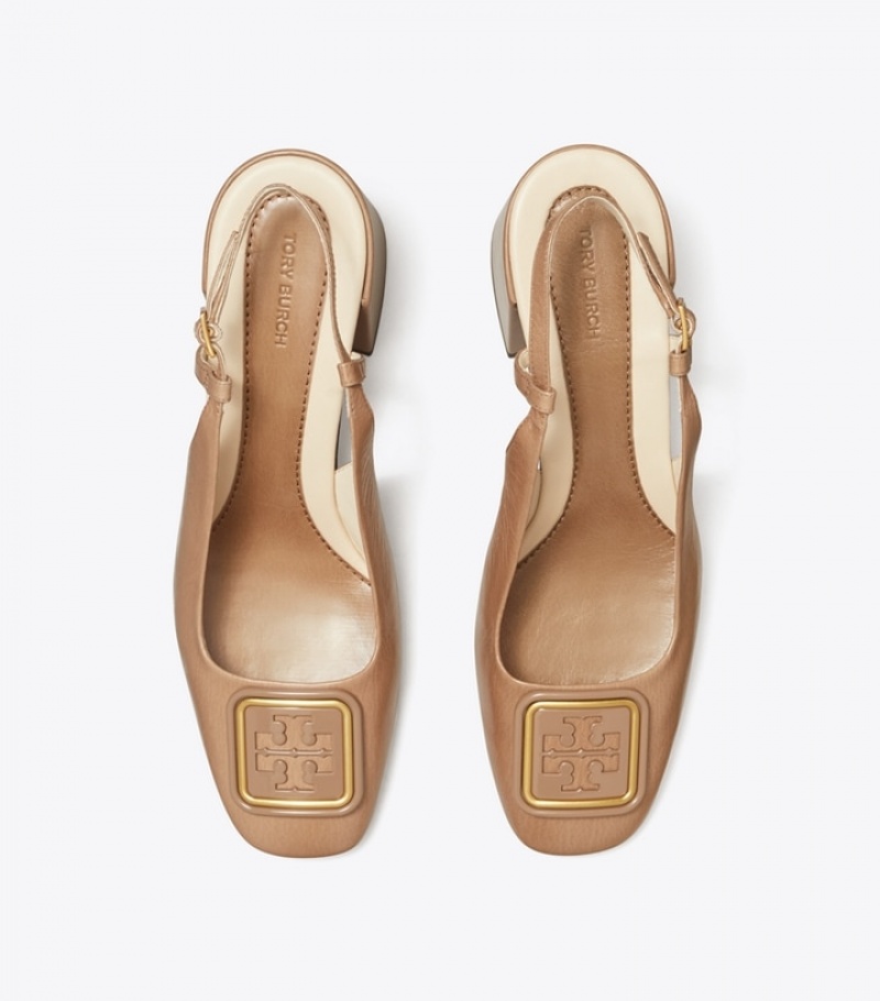Tory Burch Georgia Bombé Slingback Höga Klackar Dam | UHYMANR-24