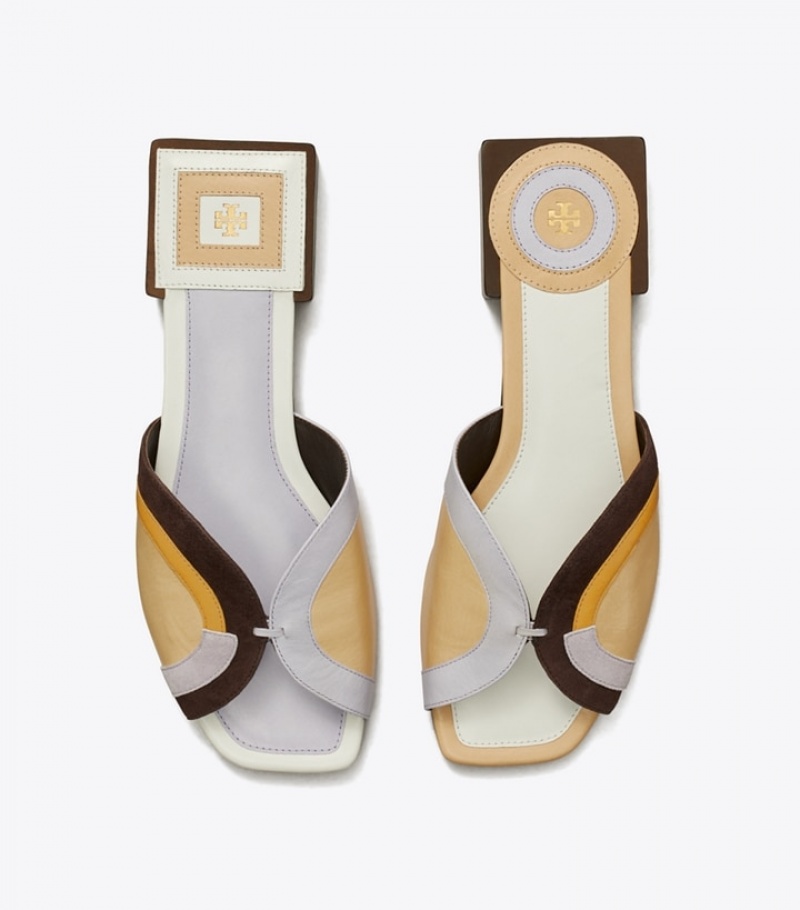 Tory Burch Marquetry Badtofflor Sandaler Dam | IPDXYHC-57