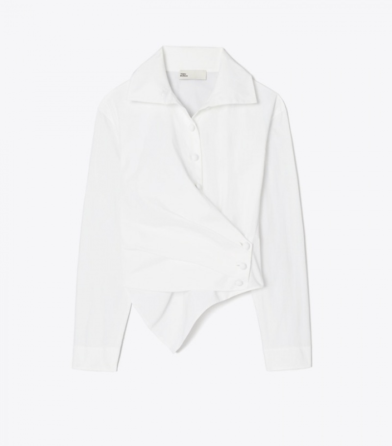 Tory Burch Poplin Wrap Shirt Tops & Shirts Dam | BTFYJNU-32