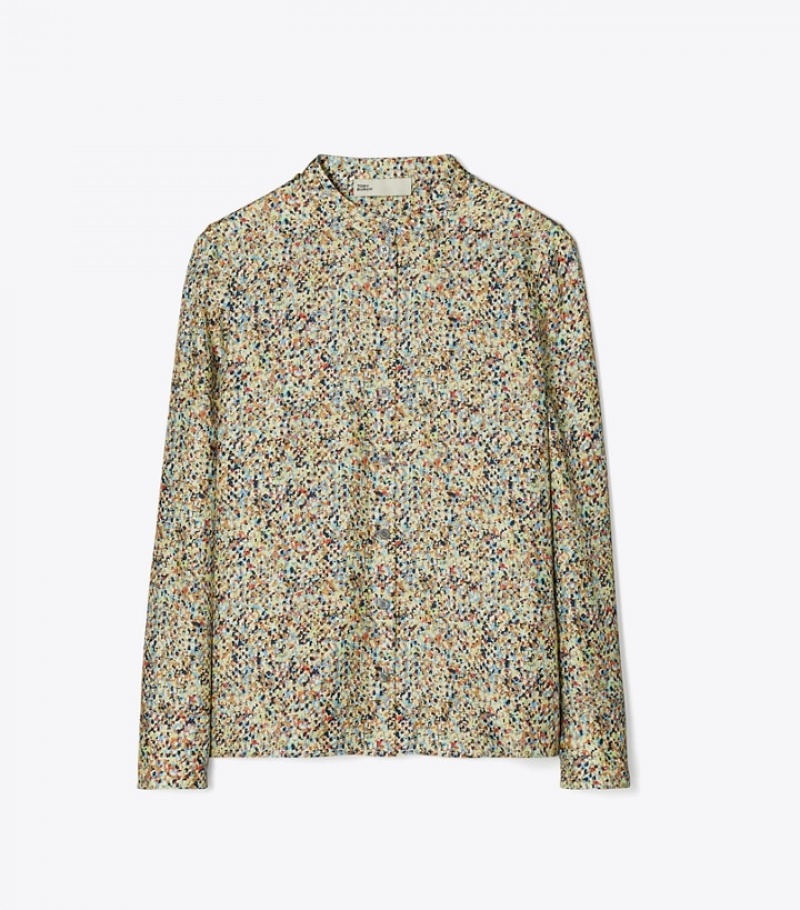 Tory Burch Printed Silk Twill Tops & Shirts Dam | SKZFYTE-85