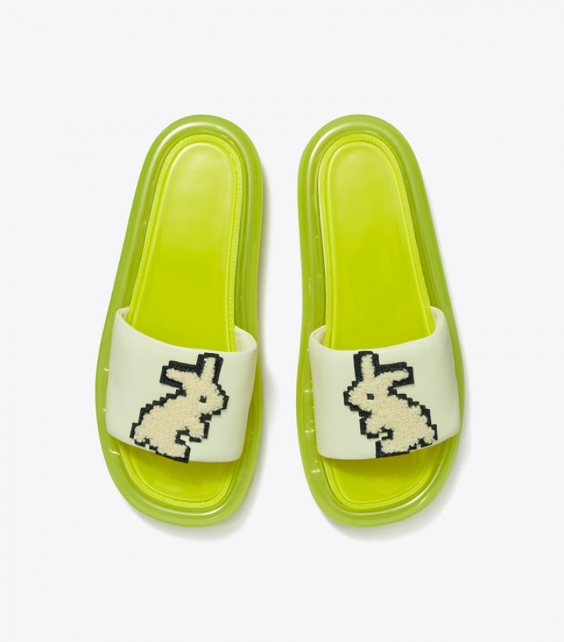 Tory Burch Rabbit Bubble Jelly Slide Dam | NBVRXLF-93