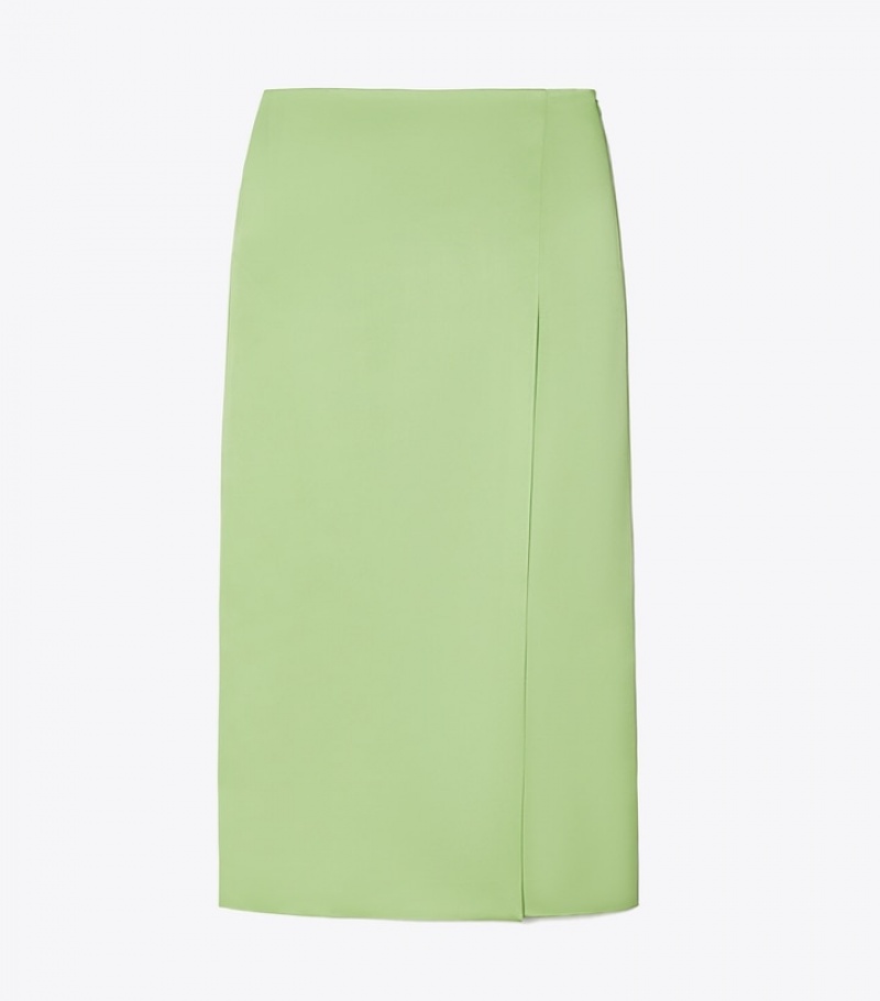 Tory Burch Satin Wrap Skirt Kjolar Dam | RMQPABS-05