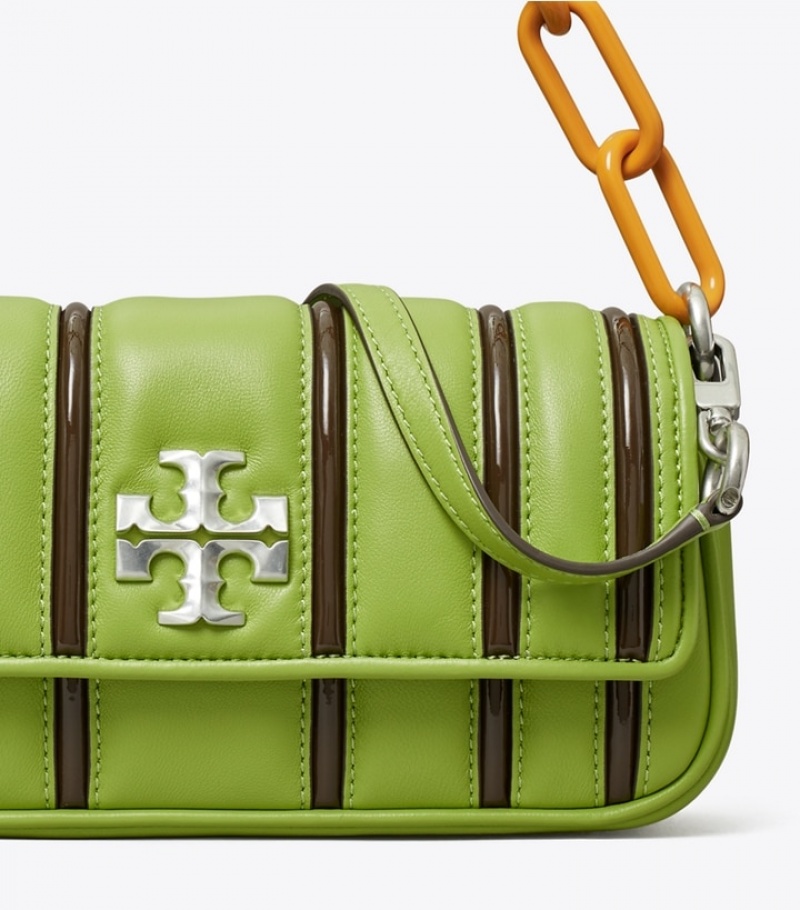 Tory Burch Small Kira Bombé Stripe Flap Axelväska Dam | MBREQLZ-28