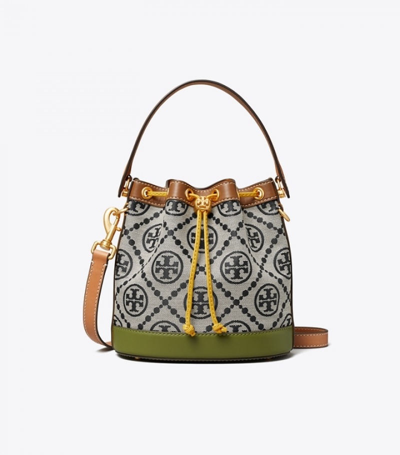 Tory Burch T Monogram Colorblock Bucket Bag Dam | QRHNMYW-75