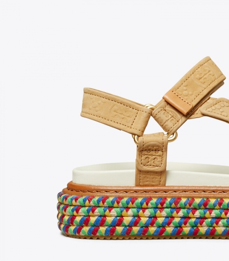 Tory Burch T Monogram Rope Sport Sandal Espadriller Dam | YKNTEPH-78