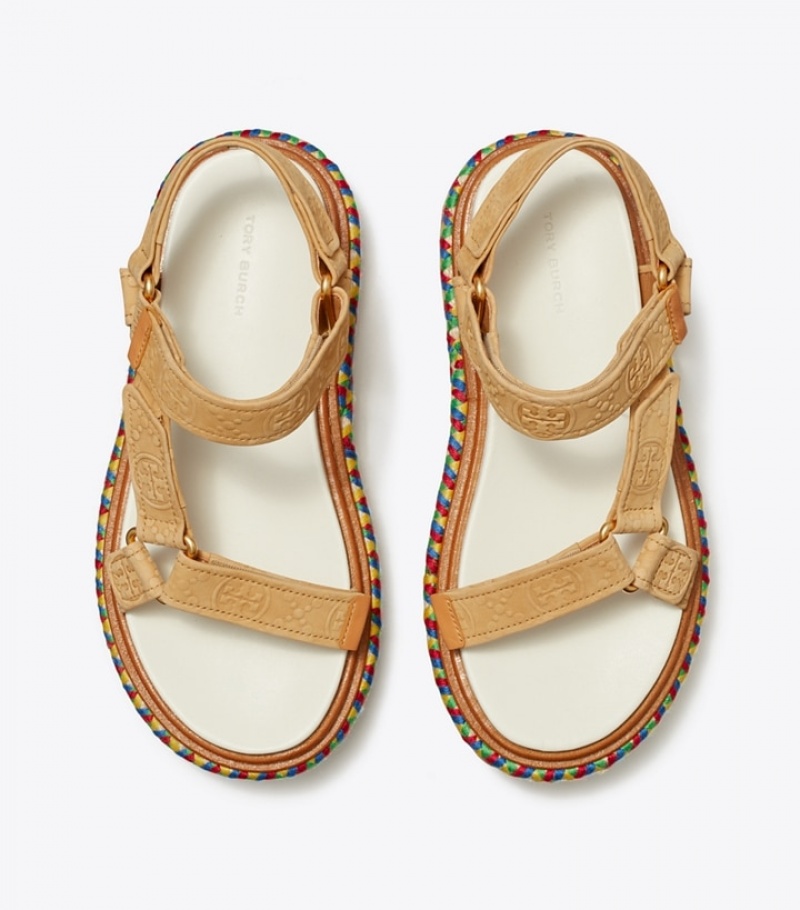 Tory Burch T Monogram Rope Sport Sandal Espadriller Dam | YKNTEPH-78