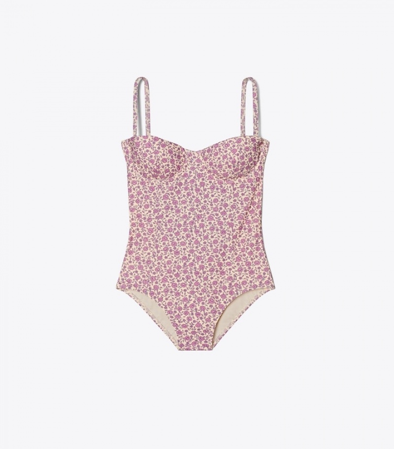 Tory Burch Woven Underwire One-piece Swimwear & Cover-Ups Dam | FJNPSUC-69